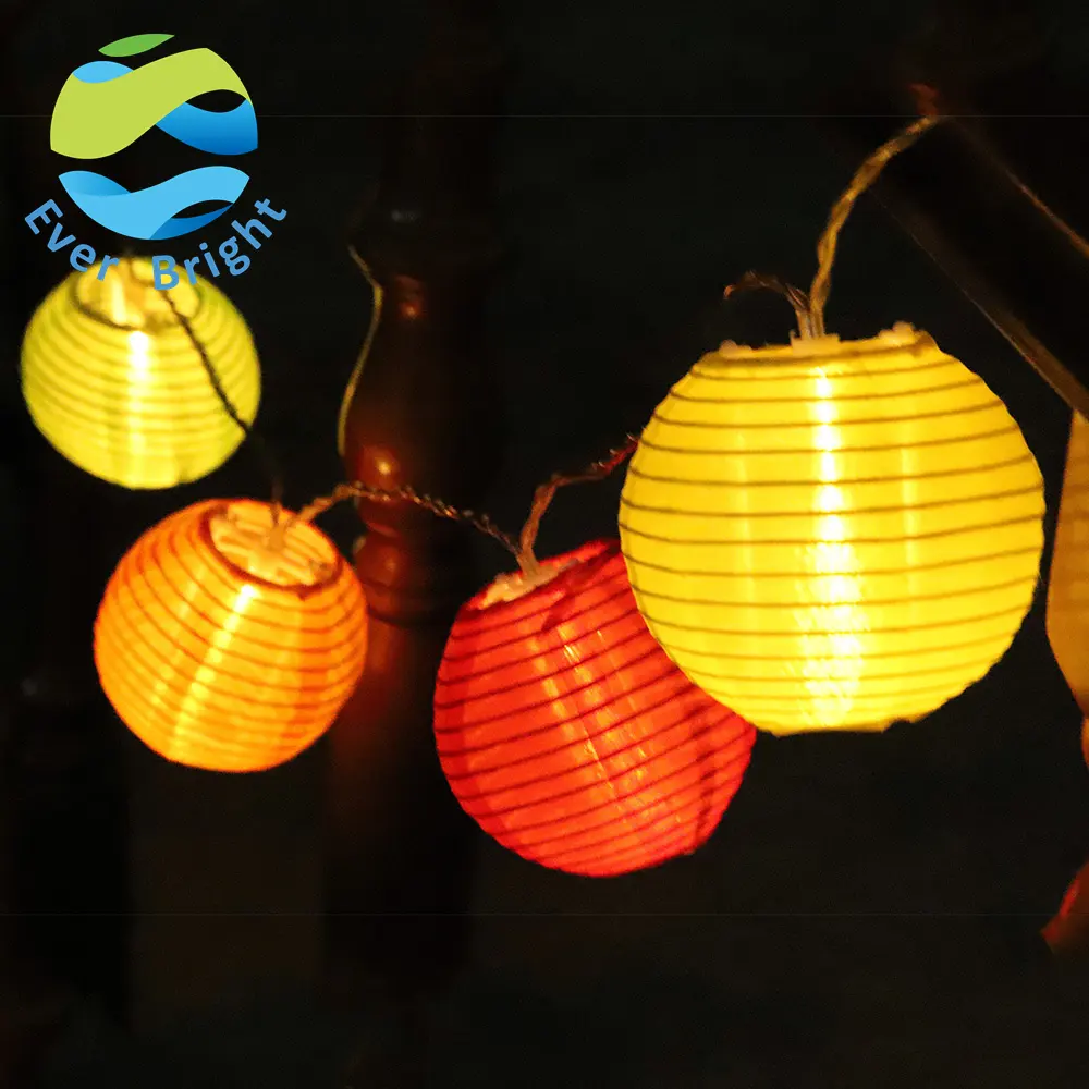 Ever Bright Decoration Lantern Solar Fairy Colorful Waterproof Ip65 Led String Light With Holiday Christmas Party Outdoor