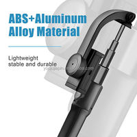 H5 Mobile 360 °   Stabilisateur de cardan en alliage d'aluminium à axe unique avec poignée vidéo et perche à selfie avec trépied intégré pour smartphone et appareil photo