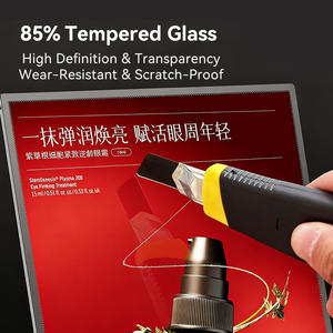 Boîte lumineuse LED de table – Enseigne <span class=keywords><strong>publicitaire</strong></span> éclairée ultra-mince avec cadre en alliage d'aluminium et verre trempé décoratif pour les salons de thé (bubble tea) - Product Image 5