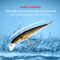 Grande taille 160mm 26.2g leurres de pêche durs artificiels leurre méné avec des yeux 3D réalistes matériel de pêche pour l'eau douce et l'eau salée