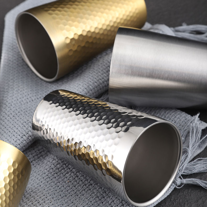 Korean Stainless Steel Drinking Cups Utensils For Restaurant Dual Insulated Beer Mug