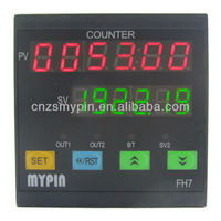 Contador/Medidor de Longitud Inteligente de Plástico RTS FC Series FC7-6LRNB+LK80 con Pantalla LED de Alta Precisión 0.01CM, Reinicio Programable, Negro