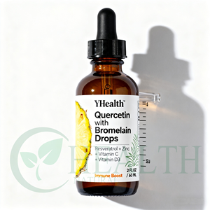 Yhealth Natuurlijk Voedingssupplement Quercetine Gedroogd 120 Vegetarische Capsules Quercetine Capsules met Bromelaïne - Product Image 4