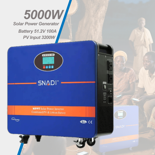 SNADI 3500W 5KW 10KW All in One Solar Power System Energy Storage System Solar Generator for Home Use