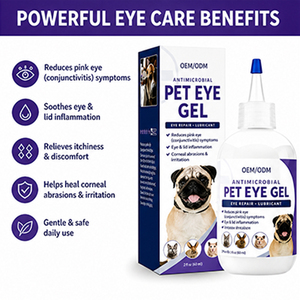 Gouttes oculaires pour chiens et chats – Éliminent la saleté oculaire et les excroissances, soulagent la sécheresse oculaire, antibactériennes, anti-démangeaisons, soin liquide pour les yeux, OEM personnalisé - Product Image 2