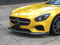 Convient pour Mercedes Benz AMG GT GTS, kit carrosserie Ver.2, lèvre avant en fibre de carbone véritable style PK, amélioration.