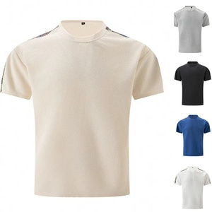 Camiseta de Verano 2024, Estilo Urbano, para Hombre, Personalizable, de Secado Rápido, Antiarrugas, Transpirable, con Contraste de Color - Product Image 1