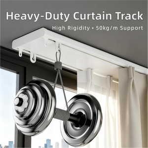 <span class=keywords><strong>Rail</strong></span> de rideau double en aluminium robuste, silencieux, à fixation au <span class=keywords><strong>plafond</strong></span>, avec vis cachées, pour projets hôteliers - Vente en gros usine - Product Image 4