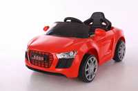 Voiture électrique pour enfants 6V avec siège en cuir, 4 roues, conduite confortable