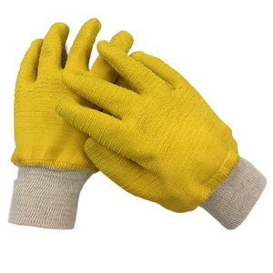 Guantes de trabajo de goma y algodón baratos de fábrica Guantes recubiertos de látex amarillo Guantes de seguridad de recubrimiento para uso general - Product Image 2