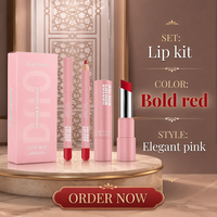 Kit lèvres 2 en 1 : crayon contour des lèvres et rouge à lèvres mat, imperméable, anti-bavures, 8 teintes, ensemble de maquillage cosmétique pour les lèvres