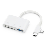 Adaptateur Micro OTG Multifonction 3-en-1 Worthspark USB Type-C 3.0 Lecteur de Cartes SD TF Externe pour Téléphone Android