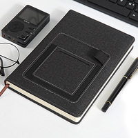 Carnet de notes en cuir personnalisé-Agenda A5 à couverture rigide avec pochette, ensemble de fournitures scolaires pour reliure parfaite
