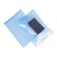 Sacs de protection électrostatique en plastique transparent LDPE rose et bleu personnalisés avec logo, sac à fermeture éclair
