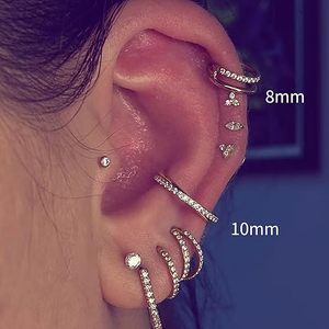 Getta Classic Pendientes Piercing ASTM F136 Titanio D Círculo Cubic Zircon Aro con bisagras Anillo <span class=keywords><strong>de</strong></span> nariz para bodas - Product Image 4