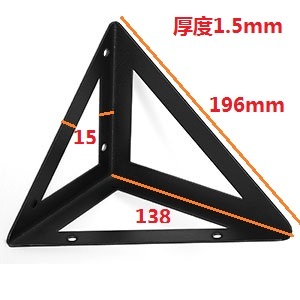 Support mural triangulaire réversible - Cadre de support robuste en <span class=keywords><strong>acier</strong></span> enduit de poudre noire pour étagères modernes - Product Image 3