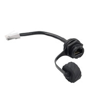 Connecteur RJ45 étanche IP67 Lshitech, prise circulaire Ethernet aviation mâle/femelle avec câble 0,1-1m