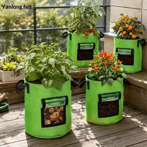 Manufacturer Supplies Round Thickened Non-woven Felt Planting Buckets and <b>Bags</b> From China Model 56 for <b>Potatoes</b> and Vegetables - Product Image 2