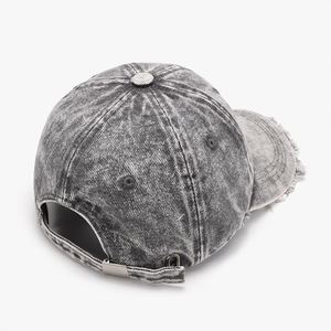 Casquette de baseball non structurée 100 % coton à 6 panneaux, style hip-hop, délavée à l'acide, vintage, personnalisable, streetwear, effet vieilli, style cowboy - Product Image 4