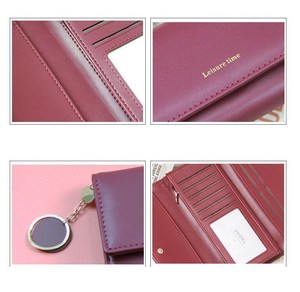 <span class=keywords><strong>Portefeuille</strong></span> long tendance version coréenne <span class=keywords><strong>pour</strong></span> femmes, sac à téléphone portable à trois volets <span class=keywords><strong>pour</strong></span> femme - Product Image 6