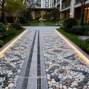 Piastre Lineari e di Protezione Personalizzate in Acciaio Inox 304/316 per Canali di Drenaggio Esterni di Hotel e Bagni con Coperture a Griglia - Product Image 1