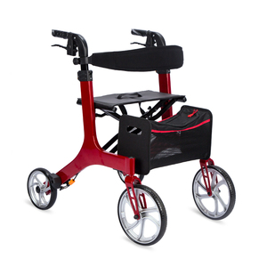 Lightweight Aluminium Frame Medical <strong>Rollator</strong> <strong>Walker</strong> with Seat and Backrest for Seniors for Outdoor Use - Product Image 6