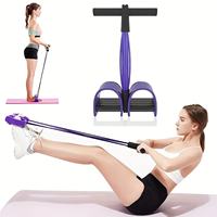 Bandes de résistance élastiques pour les pieds, antidérapantes, violettes, 6 tubes, haute qualité, pour la maison, fitness, pédale de traction pour abdominaux