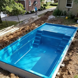 Jacuzzi Grande para Jardín, Piscina Exterior con Chorros de Agua, Piscina Prefabricada de Fibra de Vidrio para Adultos - Product Image 4
