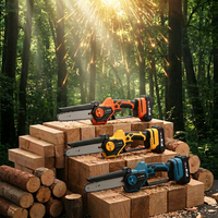 Motosierra Inalámbrica sin Escobillas de 6, 8 y 10 Pulgadas, 21V 850W, Sierra Eléctrica de Alta Potencia para Cortar Madera, Portátil, Mini Podadora