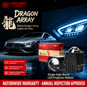Longding 1.5 İnç Modül Longzhen 04 Matrix LED Projektör Lensi Bağımsız Uzun Far Oval Desenli Otomatik Tekli Uzun Far Matrix - Product Image 2