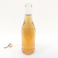 Bernsteinfarbene Flachglasflasche mit Schraubverschluss Leere Braunglasflasche für Wein Whisky Getränkeverpackung