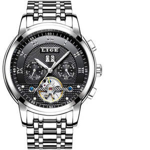 <span class=keywords><strong>Reloj</strong></span> <span class=keywords><strong>Lige</strong></span> 9841 de Lujo para Hombre, Diseño de Acero Inoxidable con Tourbillon, Último Modelo de Relojes Mecánicos Automáticos - Product Image 6