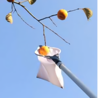 Sac filet de cueillette de fruits en gros, installation facile |   Lames en V doubles, pochette en tissu résistante aux déchirures |   Accessoire de cueillette de fruits en verger