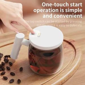 Taza agitadora automática de vidrio eléctrico M 400ML, taza de café portátil para café, proteína de leche en polvo, agitación automática - Product Image 3