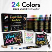 Marqueur à craie liquide 8/12/24 couleurs, stylo effaçable à l'eau pour verre, tableau blanc, tableau noir, enseignes, vitrine, art