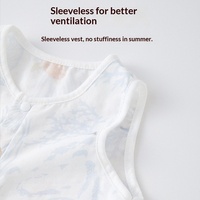 Combinaison sans manches pour bébé fille, style gilet, en gaze de bambou et coton ultra-fine, col rond, pour l'été