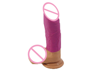 FAAK-G110 Siliconen Simulatie Penis Vrouwelijke Masturbatie Apparaat Paar Seksspeeltjes Handmatige Massage Faak Seksspeeltje Goudkleurige Dildo - Product Image 2