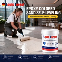 Vente en gros # Meilleure Vente : Revêtement de Sol Autolissant Écologique en Peinture Époxy Effet Marbre avec Sable Coloré, Couleurs Personnalisables