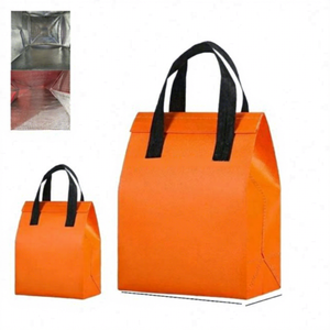 Custom Logo Casual Luxury Letter <b>Pattern</b> Milk Tea Takeaway Barbecue Disposable Waterproof Thermal Insulation Tote Foil Laminated - Product Image 1