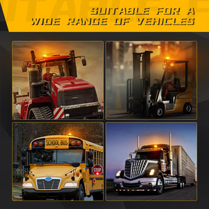 Luz de Advertencia para Techo de Auto/Camioneta, Luz Estroboscópica LED de Emergencia, <span class=keywords><strong>Baliza</strong></span> Intermitente con Base Magnética para Seguridad Automotriz, 12V 24V -80V - Product Image 6