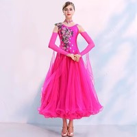 Vente chaude bonne qualité en gros robes de danse de compétition de salon vert royal