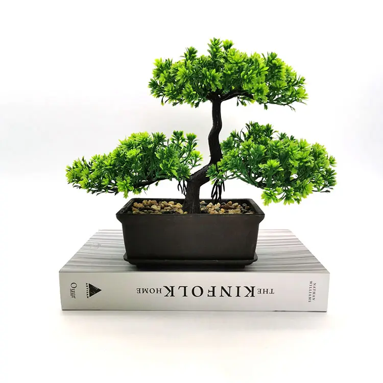 Artificial Plants Bonsai Pine Tree Welcoming Pot Plants Living Room, Zen Garden Decoration Decor