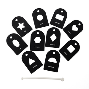 Carte éducative en Silicone de qualité alimentaire, forme géométrique bébé Silicone sans BPA enfants carte d'apprentissage <span class=keywords><strong>Montessori</strong></span> développer l'intelligence - Product Image 6
