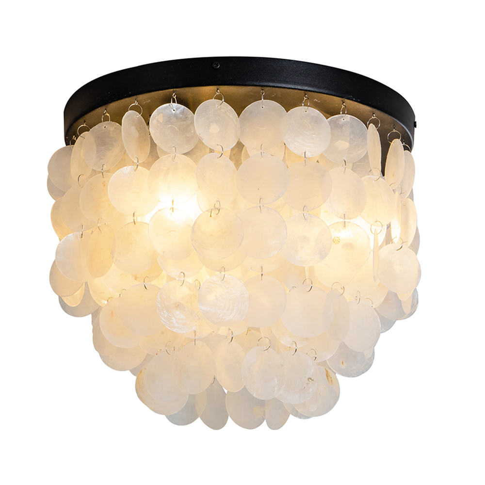 Nordic Minimalist Shell Ceiling Lamp 3 Bulbs Ceiling Mounted Lighting Home Bedroom Living Room Ceiling Lights