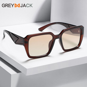 Lunettes de soleil carrées marron pour femme Greyjack, monture TR90, verres polarisés TAC UV400, type 3, pare-soleil - Product Image 4