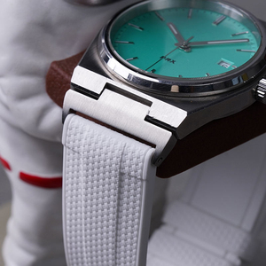 Bracelets de montre en silicone à double libération rapide pour montre <span class=keywords><strong>Tissot</strong></span> Prx avec adaptateur dédié, bracelet de montre en caoutchouc - Product Image 3