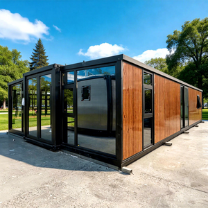 Kiosque de café-bar, boutique de détail, 2 unités par conteneur de 40HQ de 20 pieds, maison préfabriquée extensible, maison moderne empilable à 2, 3 ou 4 chambres, bungalow - Product Image 1
