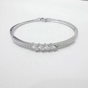 Pulseras minimalistas de plata 925 con baño de oro de alta calidad, precio de fábrica, regalos redondos, pulsera gruesa de moda para mujer. - Product Image 5