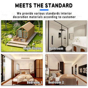 Casa Prefabricada <span class=keywords><strong>de</strong></span> Lujo con Energía Solar, Impermeable, 2 Dormitorios con Porche, Kits Modulares Móviles <span class=keywords><strong>de</strong></span> Vidrio Triangular para Vivir <span class=keywords><strong>en</strong></span> el Jardín - Product Image 2