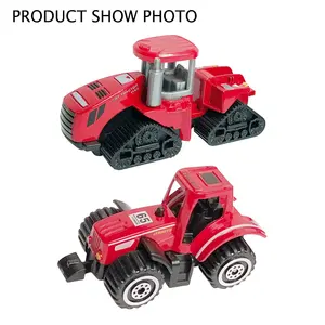6 Pack Slide Roda Logam Traktor Kendaraan Mainan Model Paduan Farm Mainan Mobil